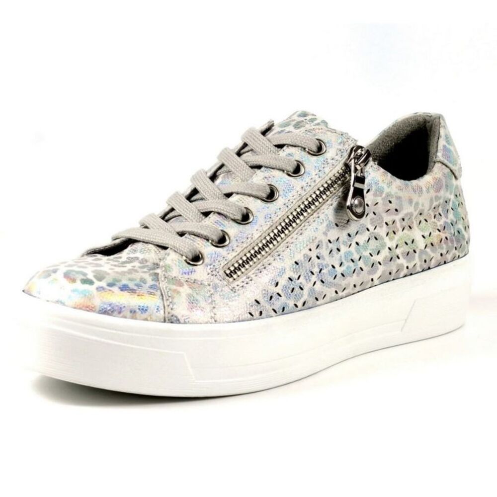Lunar Womens/Ladies Charm Leopard Print Sneakers / White